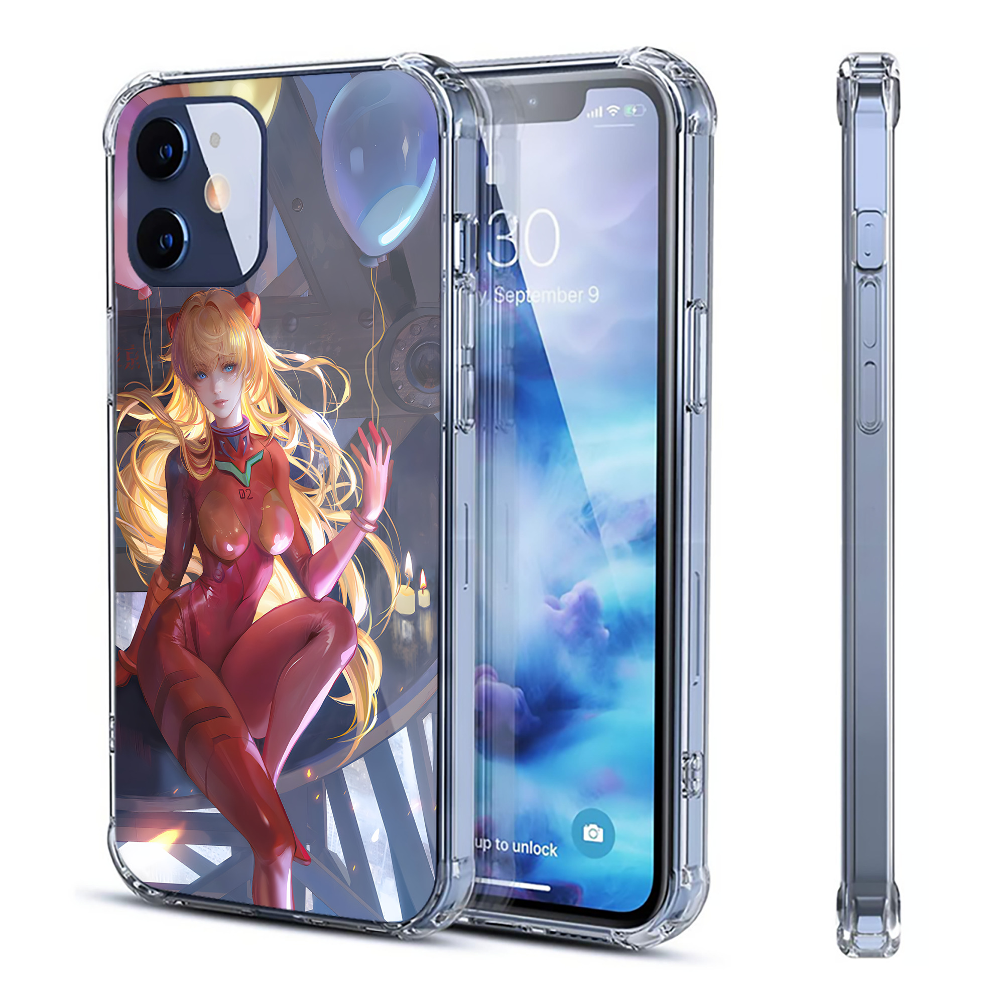 （画像用） EVA 新世紀エヴァンゲリオン 【iPhone 12シリーズ対応】透明スマホケース（クリアソフトケース）
